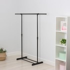 Вешалка - стойка напольная для одежды LaDо́m, с полкой для обуви, 90(150)×42×90(150) см, чёрная - Фото 2