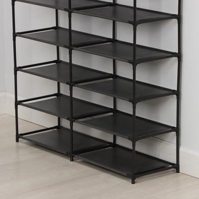 Стеллаж для хранения многофункциональный LaDо́m, 90×30×142 см, чёрный
