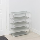 Полка для обуви LaDо́m, 5 ярусов, 60×30×72 см, серая - Фото 2
