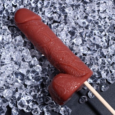 Карамель на палочке "Мега Мистер" пудровый, (18+), 120 г