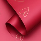 Пленка для цветов и букетов, 57±1 см ×10 м, красный, 65 мкм - Фото 1