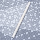 Пленка матовая для цветов и букетов, прозрачная «Сердца», белый, 0.57×5 м ±5% см - Фото 4