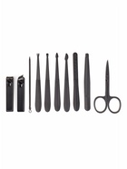 Набор маникюрный, 10 предметов, в футляре, серый, чёрный - Фото 4