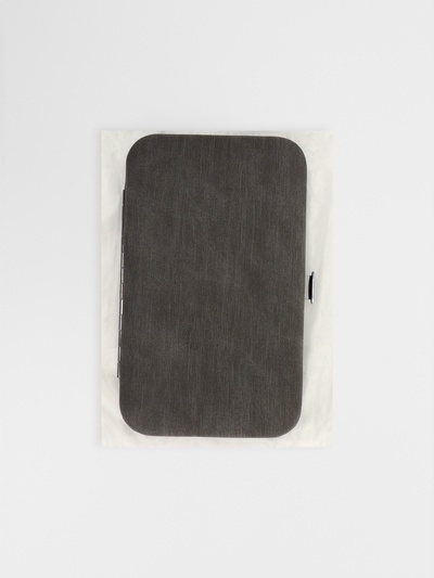 Набор маникюрный, 10 предметов, в футляре, цвет серый/чёрный