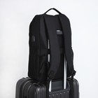Рюкзак мужской на молниях, 3 наружных кармана, разъем для USB, крепление для чемодана, цвет серый - Фото 6