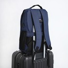 Рюкзак мужской на молниях, 3 наружных кармана, разъем для USB, крепление для чемодана, цвет тёмно-серый - Фото 8