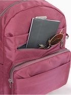 Рюкзак городской, с косметичкой, 5 карманов, бордовый - Фото 11