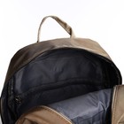 Рюкзак школьный на молнии, 5 наружных карманов, пенал, цвет бежевый - фото 11012976
