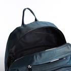 Рюкзак на молнии, 5 наружных карманов, пенал, цвет бирюзовый - Фото 5
