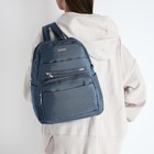 Рюкзак на молнии, 5 наружных карманов, пенал, цвет бирюзовый - Фото 9