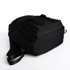 Рюкзак молодёжный на молнии, 2 отдела, 4 кармана, цвет чёрный - Фото 5