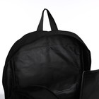Рюкзак молодёжный на молнии, 2 отдела, 4 кармана, цвет чёрный - Фото 6