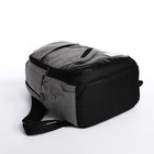 Рюкзак школьный на молнии, с USB, 4 наружных кармана, сумка, пенал, цвет серый - Фото 7