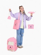 Школьный набор 5 в 1: рюкзак, шопер, сумка, пенал, мешочек для монет, розовый 9870195