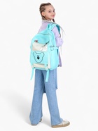 Школьный набор 5 в 1: рюкзак, шопер, сумка, пенал, мешочек для монет, бирюзовый - фото 119118158
