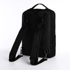 Рюкзак-сумка на молнии, 2 наружных кармана, цвет чёрный - Фото 4
