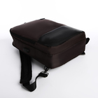Рюкзак-сумка на молнии, 2 наружных кармана, цвет коричневый - Фото 3