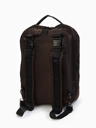 Рюкзак-сумка на молнии, 2 отдела, 2 кармана, размер 30×8×39, коричневый