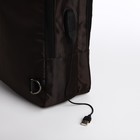 Рюкзак-сумка на молнии, 2 наружных кармана, цвет коричневый - Фото 5