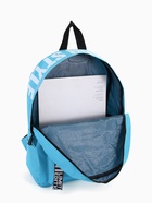 Рюкзак молодёжный на молнии, с карманами, размер 27×10×37.5 см, голубой - Фото 4