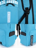 Рюкзак молодёжный на молнии, с карманами, размер 27×10×37.5 см, голубой - Фото 8