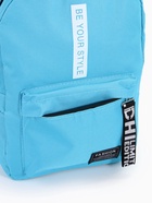 Рюкзак молодёжный на молнии, с карманами, размер 27×10×37.5 см, голубой - Фото 11