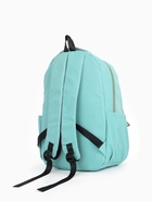 Рюкзак школьный на молнии, с отделами, карманами, размер 31×18×44 см, бирюзовый - Фото 5