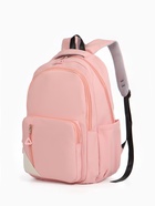 Рюкзак школьный на молнии, с отделами, карманами, размер 31×18×44 см, розовый - Фото 6