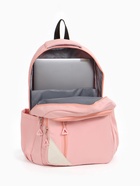 Рюкзак школьный на молнии, с отделами, карманами, размер 31×18×44 см, розовый - Фото 5