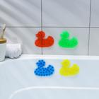 Мини-коврик для ванны «Уточка», 9×11 см, цвет МИКС - Фото 1