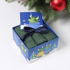 Набор новогодних махровых полотенец "Дракончики" 30х30 см - 3 штуки, хлопок 340гр/м2 - фото 30060904