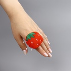 Игольница-кольцо «Клубника», 4.5×4.5×4 см, красная, зелёная - Фото 4