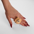 Игольница-кольцо «Мишка», 5 × 5,5 × 4 см, цвет коричневый - Фото 4