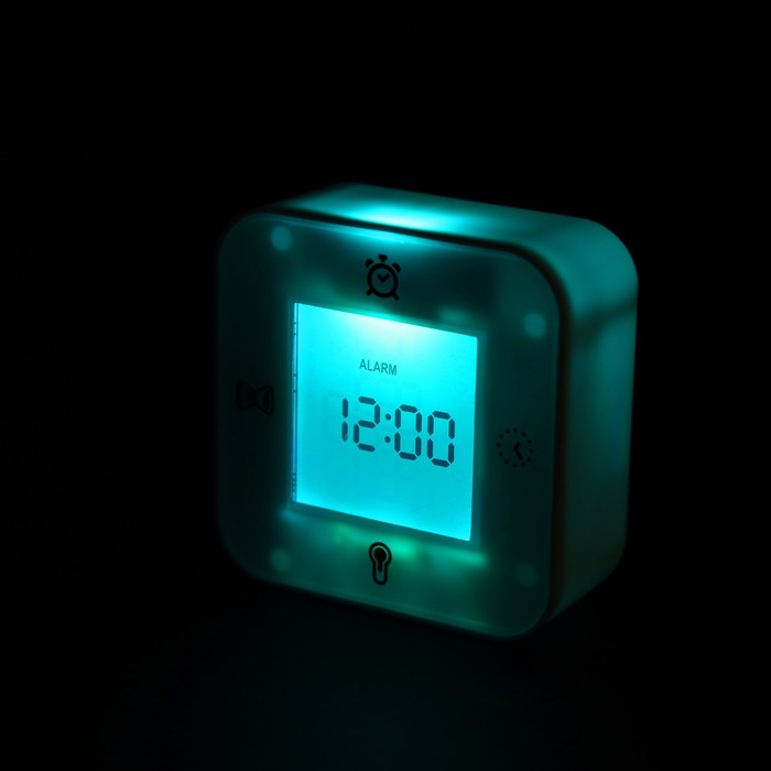 Будильник LB-24, таймер, температура, дата, будильник, подсветка, белый