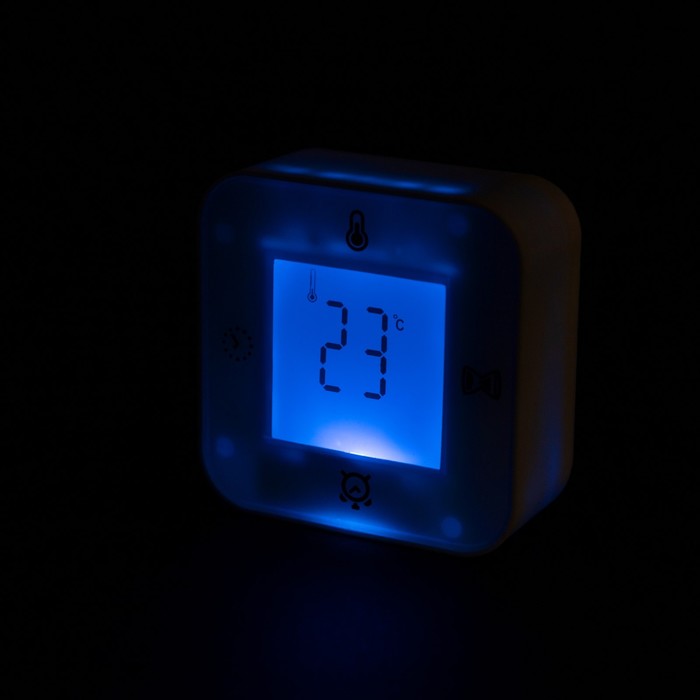 Будильник LB-24, таймер, температура, дата, будильник, подсветка, белый