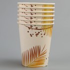 Набор бумажной посуды «Золотой узор! Природа»: 6 тарелок, 6 стаканов, скатерть - фото 7836930