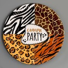 Набор бумажной посуды одноразовый Сафари Party! Природа»: 6 тарелок, 6 стаканов, скатерть - фото 4613538