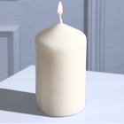 Свеча-столбик интерьерная, белая,  5,5х10 см - фото 320701110