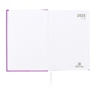 Ежедневник датированный 2025, А5, 168 листов, Attomex.Even, твёрдая обложка с поролоном из бумвинила, ляссе, блок 70 г/м2, сиреневый - фото 27064318
