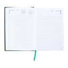 Ежедневник датированный 2025 года, А5, 176 листов, Attomex.Lancaster, обложка балакрон, ляссе, блок 70 г/м2, зелёный - фото 26533012