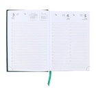 Ежедневник датированный 2025 года, А5, 176 листов, Attomex.Lancaster, обложка балакрон, ляссе, блок 70 г/м2, зелёный - фото 26866756