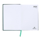 Ежедневник датированный 2025 года, А5, 176 листов, Attomex.Lancaster, обложка балакрон, ляссе, блок 70 г/м2, зелёный - фото 26533006