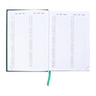 Ежедневник датированный 2025 года, А5, 176 листов, Attomex.Lancaster, обложка балакрон, ляссе, блок 70 г/м2, зелёный - фото 26533010