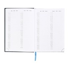 Ежедневник датированный Attomex.Orion, А5, 2025, твёрдая обложка из бумвинила с поролоном, 168 листов, синий 10115692