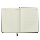 Ежедневник датированный 2024 A5 176 листов, deVENTE.Emblem, твёрдая обложка из искусственной кожи, ляссе, кремовый блок 70 г/м2, коричневый - фото 23397506