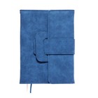 Ежедневник недатированный A5, 160 листов, deVENTE.Jesse, твёрдая обложка из искусственной замши с поролоном, ляссе, кремовый блок 70 г/м2, синий - фото 23312221