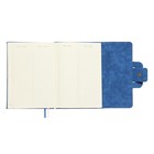 Ежедневник недатированный A5, 160 листов, deVENTE.Jesse, твёрдая обложка из искусственной замши с поролоном, ляссе, кремовый блок 70 г/м2, синий - фото 23312230