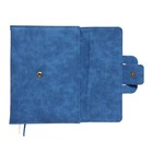 Ежедневник недатированный A5, 160 листов, deVENTE.Jesse, твёрдая обложка из искусственной замши с поролоном, ляссе, кремовый блок 70 г/м2, синий - фото 23312223