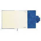 Ежедневник недатированный A5, 160 листов, deVENTE.Jesse, твёрдая обложка из искусственной замши с поролоном, ляссе, кремовый блок 70 г/м2, синий - фото 23312224