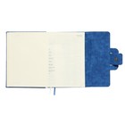 Ежедневник недатированный A5, 160 листов, deVENTE.Jesse, твёрдая обложка из искусственной замши с поролоном, ляссе, кремовый блок 70 г/м2, синий - фото 23312225